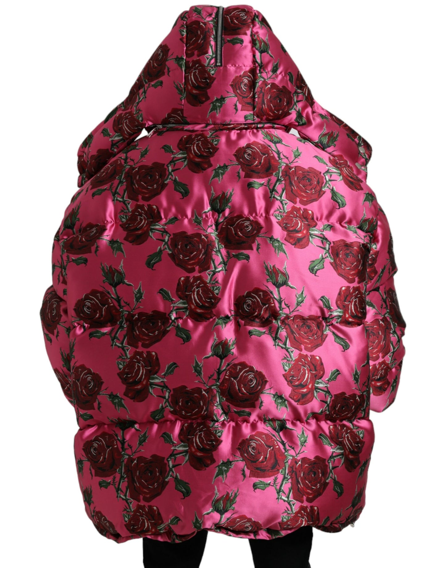 Dolce & Gabbana Elegant Rose Print Quilted Jacket Dolce & Gabbana