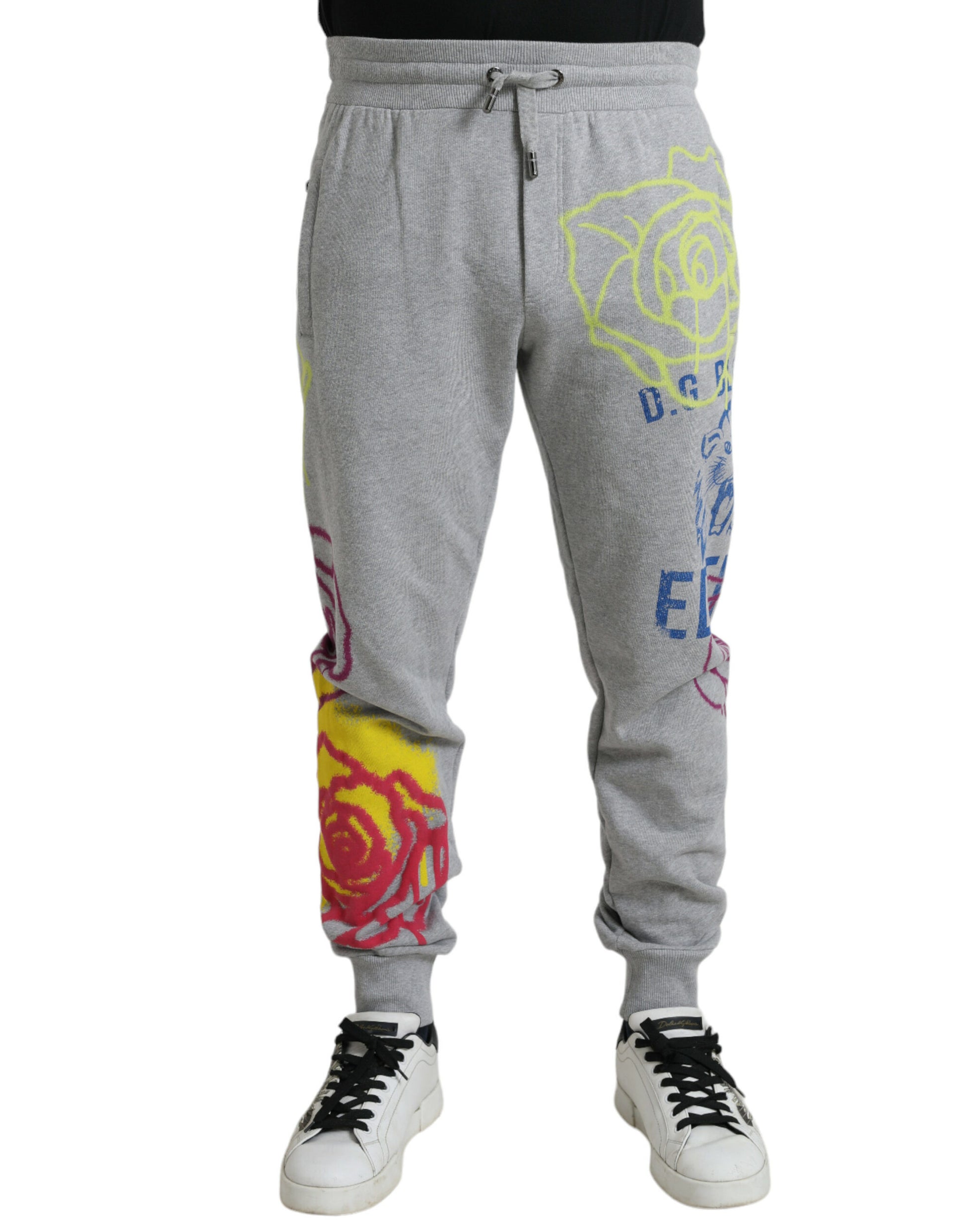 Dolce & Gabbana Chic Grey Skinny Cotton Joggers