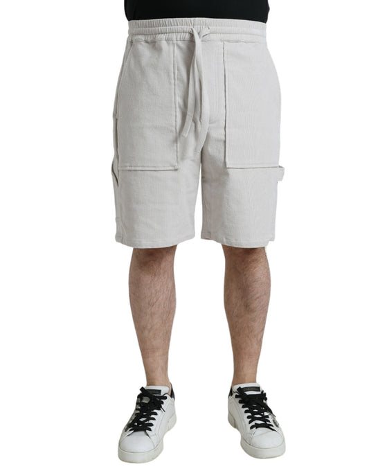 Dolce & Gabbana Beige Cotton Corduroy Men's Bermuda Shorts Dolce & Gabbana