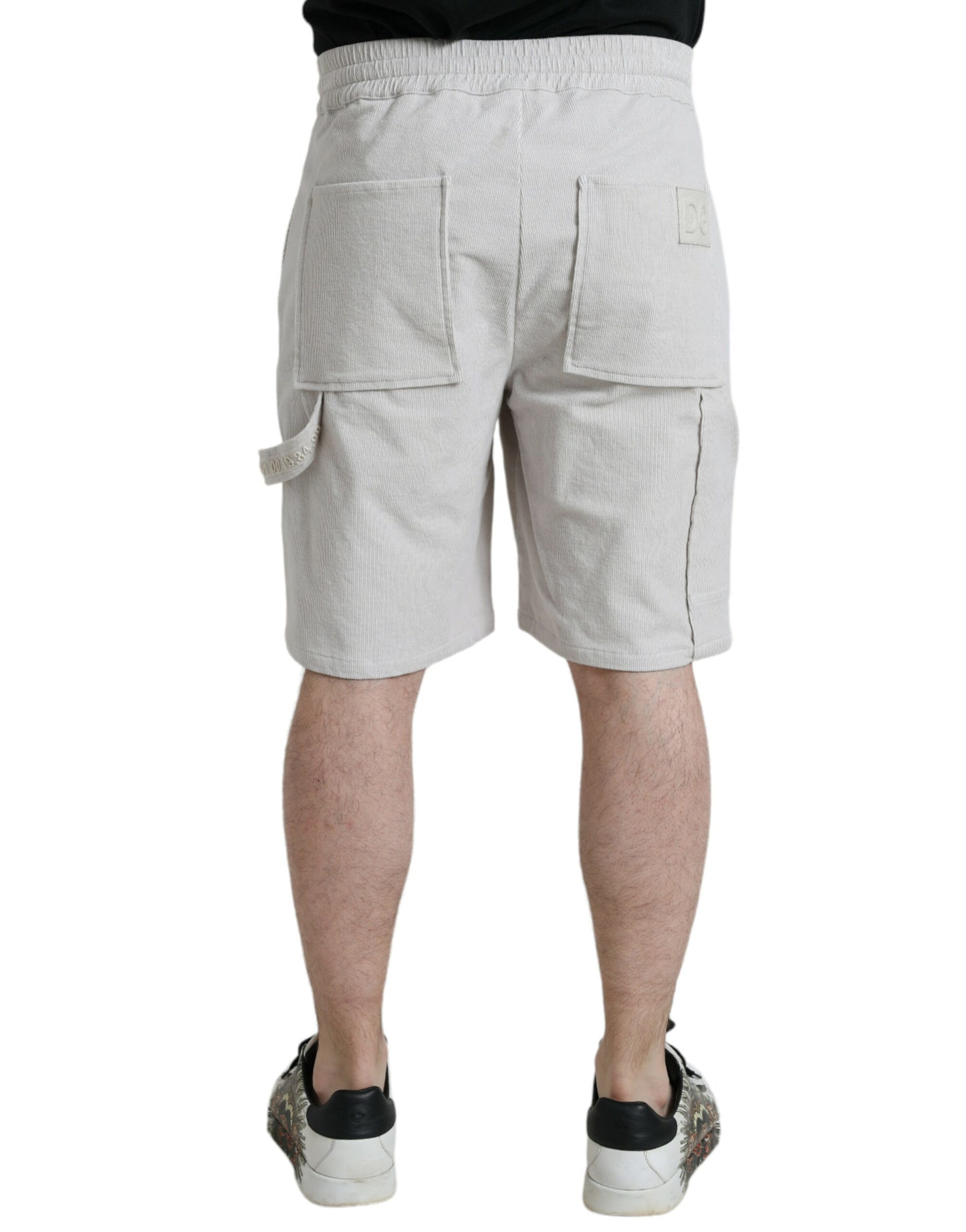 Dolce & Gabbana Beige Cotton Corduroy Men's Bermuda Shorts Dolce & Gabbana