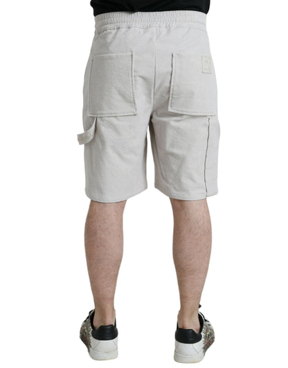 Dolce & Gabbana Beige Cotton Corduroy Men's Bermuda Shorts Dolce & Gabbana