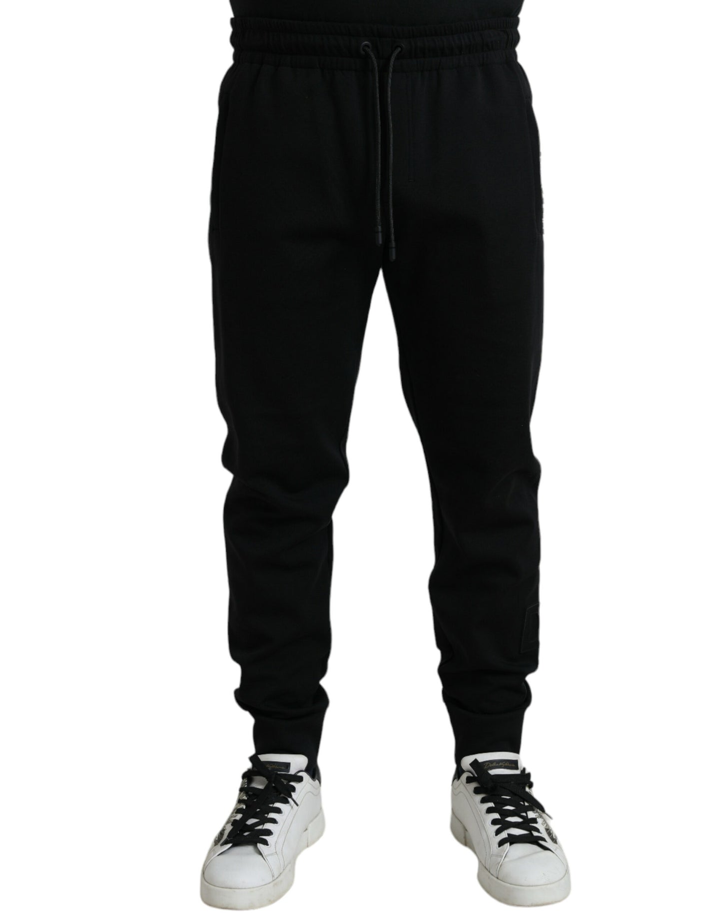 Dolce & Gabbana Elegant Black Jogger Pants - Cotton & Nylon Blend Dolce & Gabbana