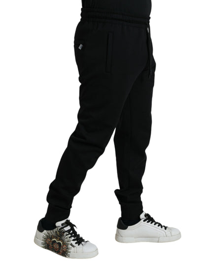 Dolce & Gabbana Elegant Black Jogger Pants - Cotton & Nylon Blend Dolce & Gabbana