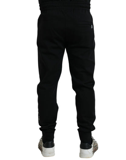 Dolce & Gabbana Elegant Black Jogger Pants - Cotton & Nylon Blend Dolce & Gabbana