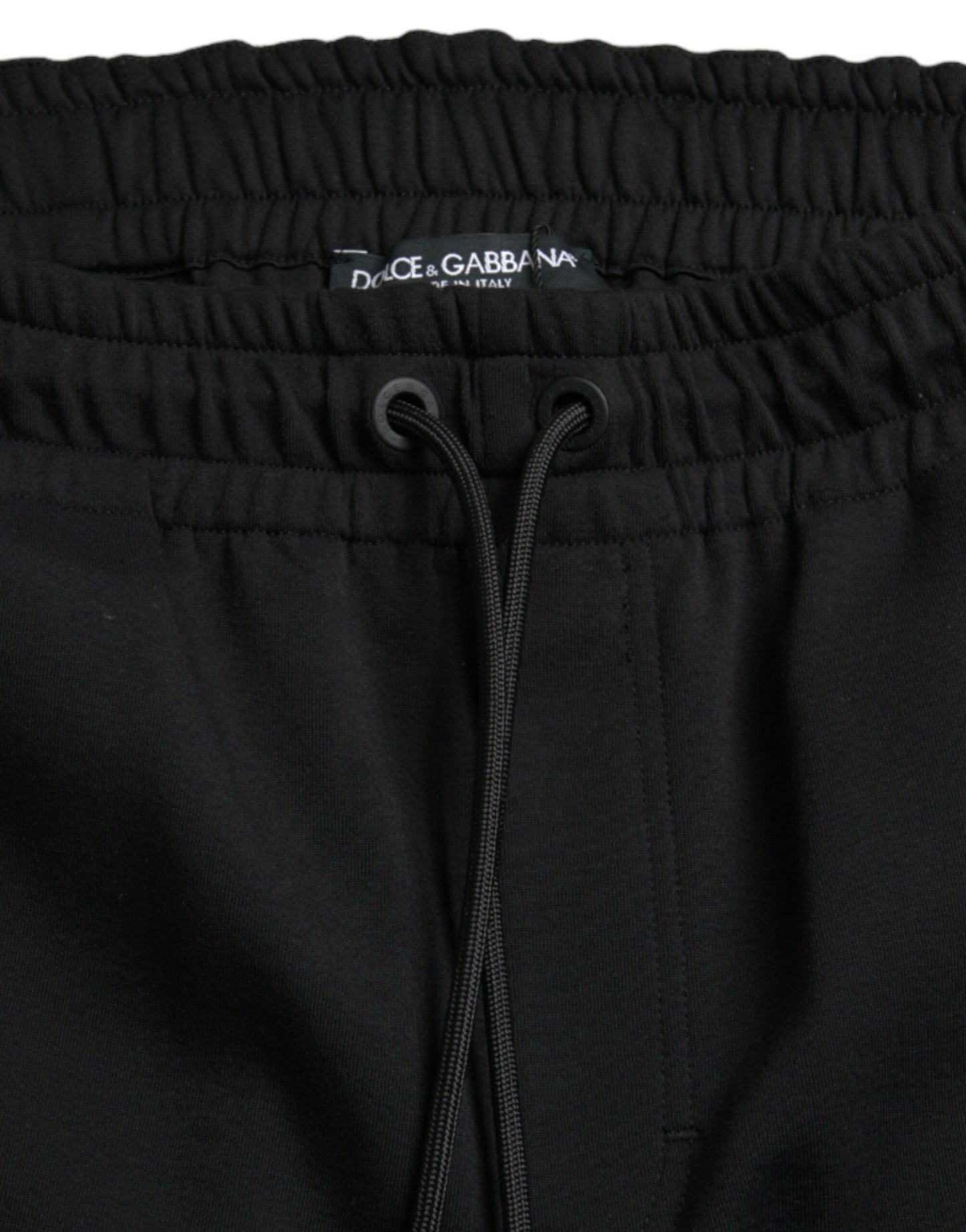 Dolce & Gabbana Elegant Black Jogger Pants - Cotton & Nylon Blend Dolce & Gabbana