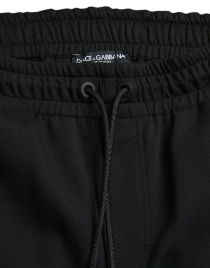 Dolce & Gabbana Elegant Black Jogger Pants - Cotton & Nylon Blend Dolce & Gabbana