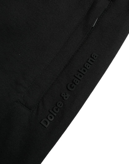 Dolce & Gabbana Elegant Black Jogger Pants - Cotton & Nylon Blend Dolce & Gabbana