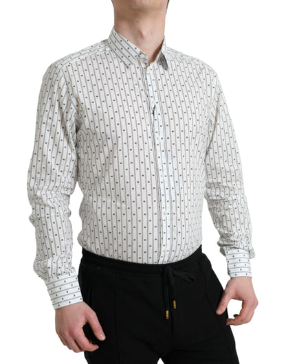 Dolce & Gabbana Elegant White Cotton Slim Fit Dress Shirt Dolce & Gabbana