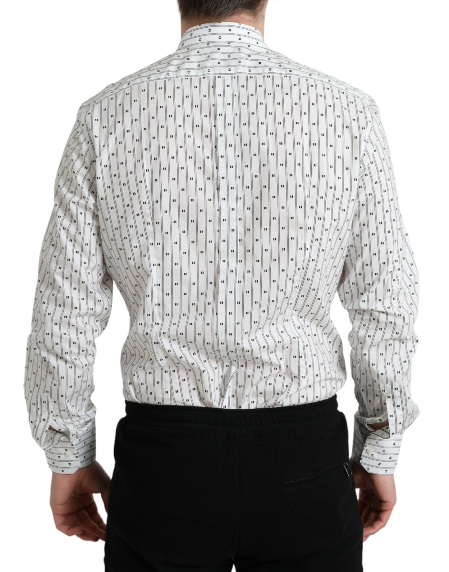 Dolce & Gabbana Elegant White Cotton Slim Fit Dress Shirt Dolce & Gabbana