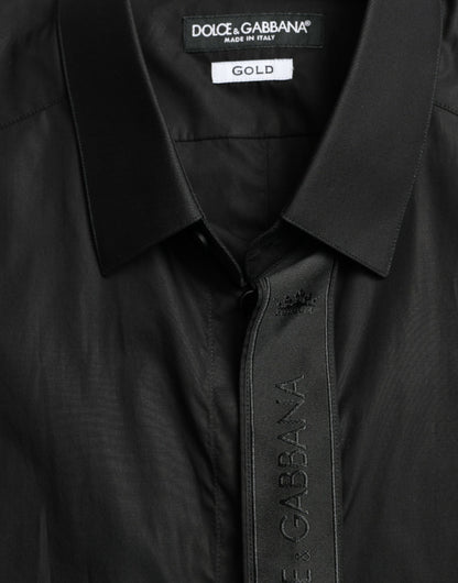 Dolce & Gabbana Elegant Black Slim Fit Dress Shirt Dolce & Gabbana