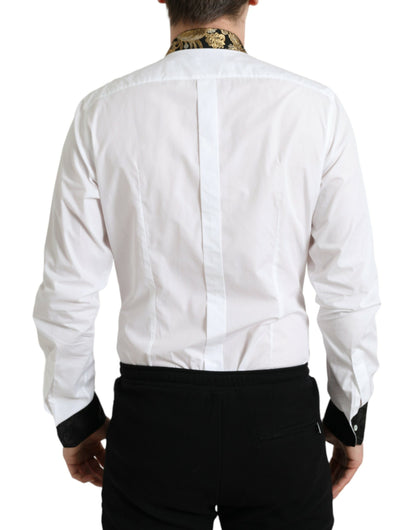 Dolce & Gabbana Elegant Gold Detail Dress Shirt Dolce & Gabbana