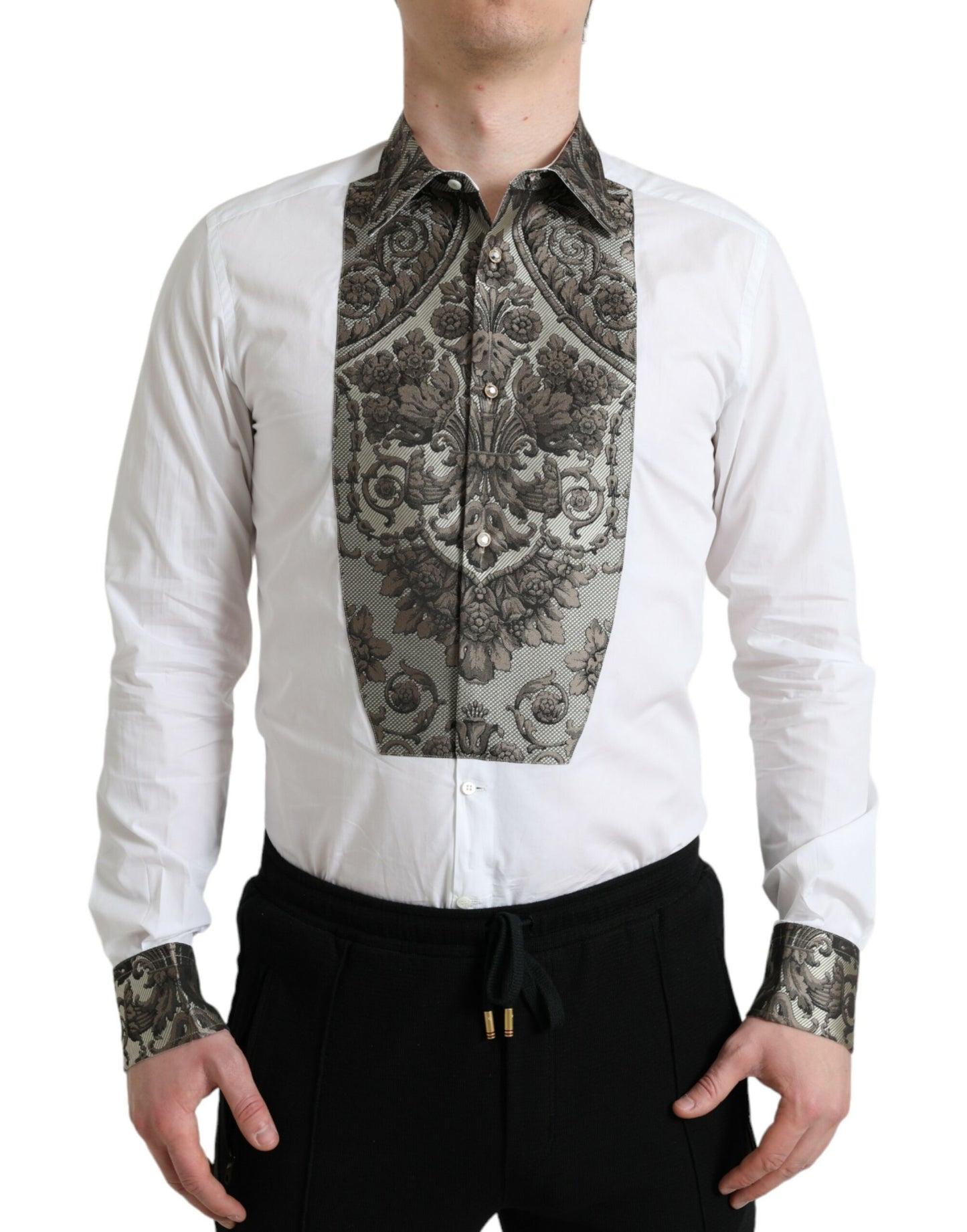 Dolce & Gabbana Elegant Slim Fit French Cuff Dress Shirt Dolce & Gabbana