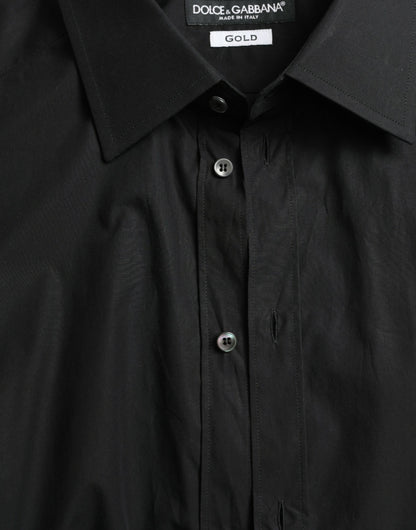 Dolce & Gabbana Sleek Black Slim Fit Italian Dress Shirt Dolce & Gabbana