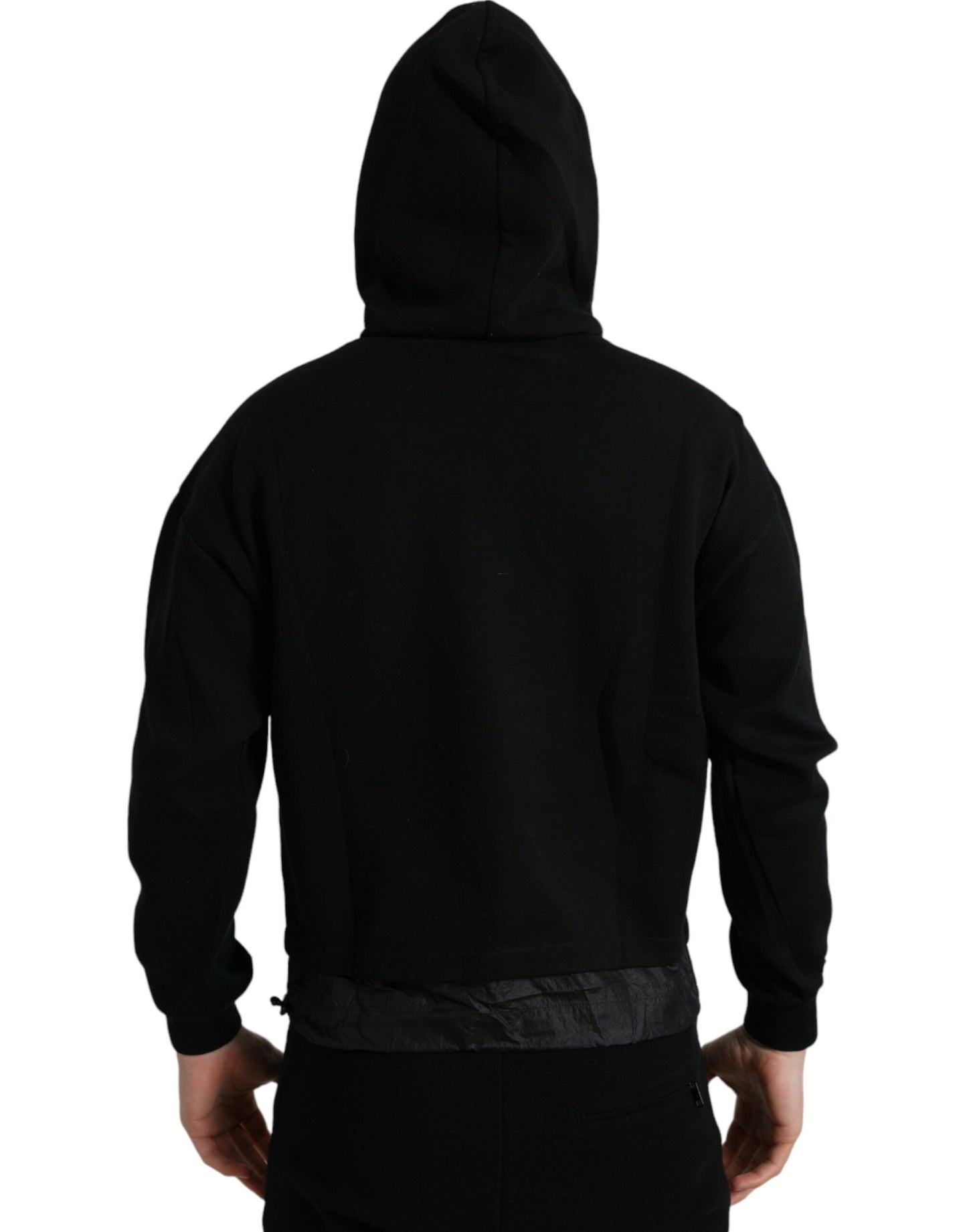 Dolce & Gabbana Elegant Black Hooded Pullover Sweater Dolce & Gabbana