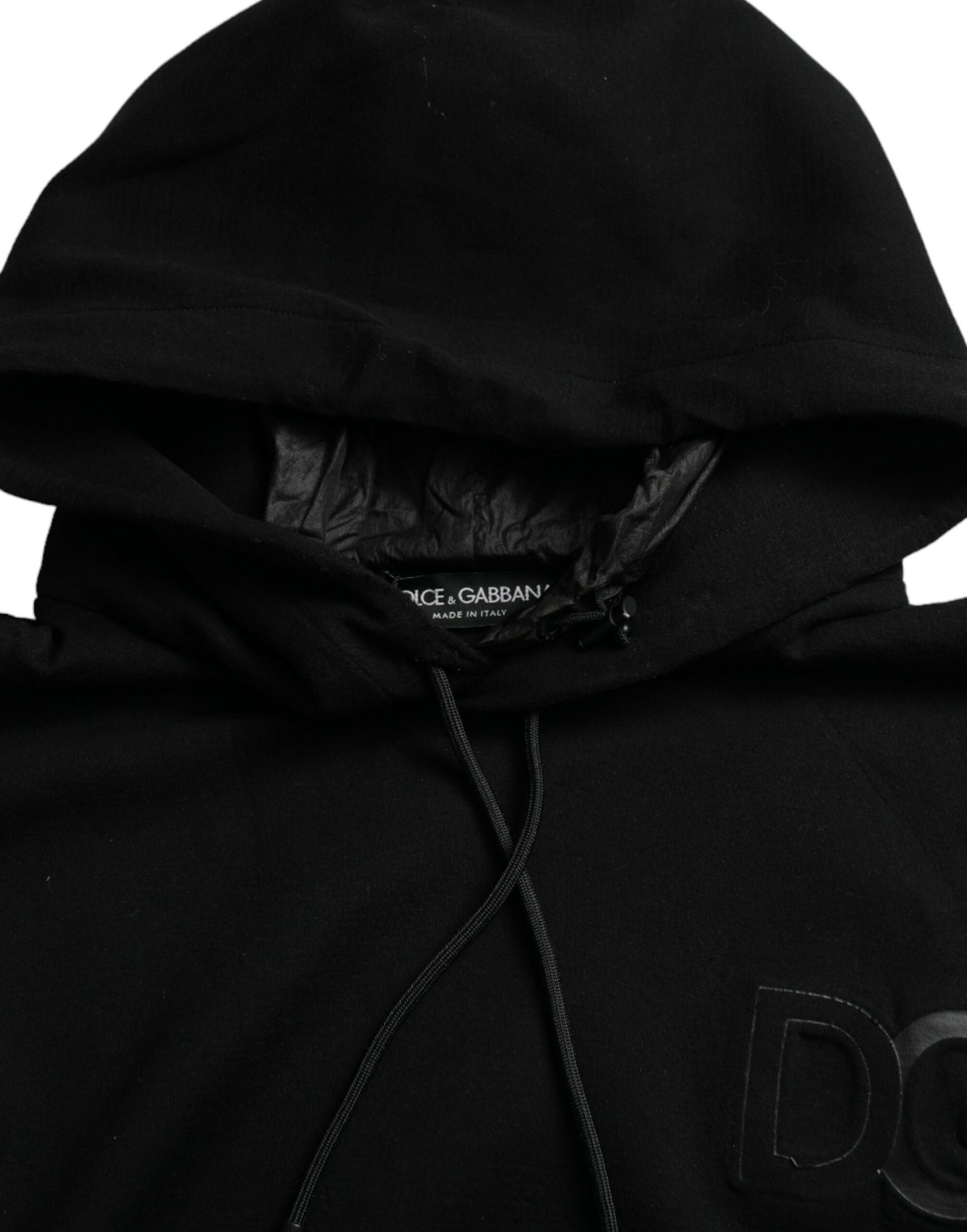 Dolce & Gabbana Elegant Black Hooded Pullover Sweater Dolce & Gabbana