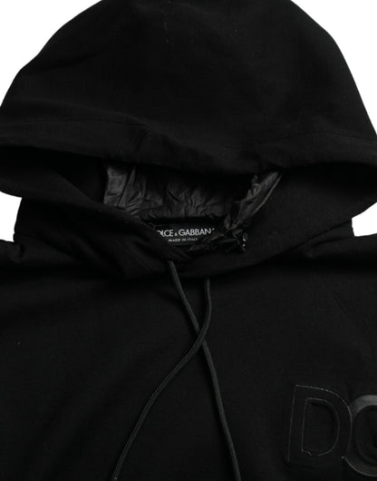 Dolce & Gabbana Elegant Black Hooded Pullover Sweater Dolce & Gabbana