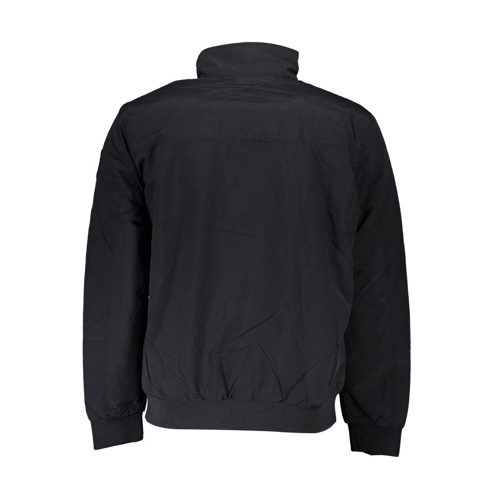 Napapijri Sleek Long-Sleeve Zip Jacket in Black Napapijri