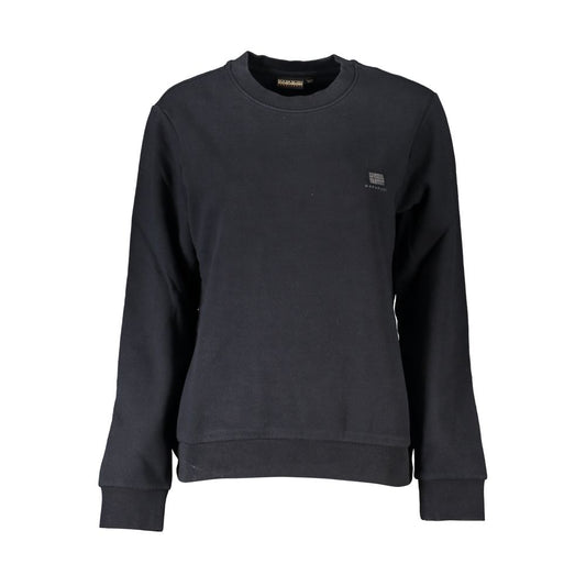 Napapijri Chic Black Fleece Crew Neck Sweatshirt Napapijri