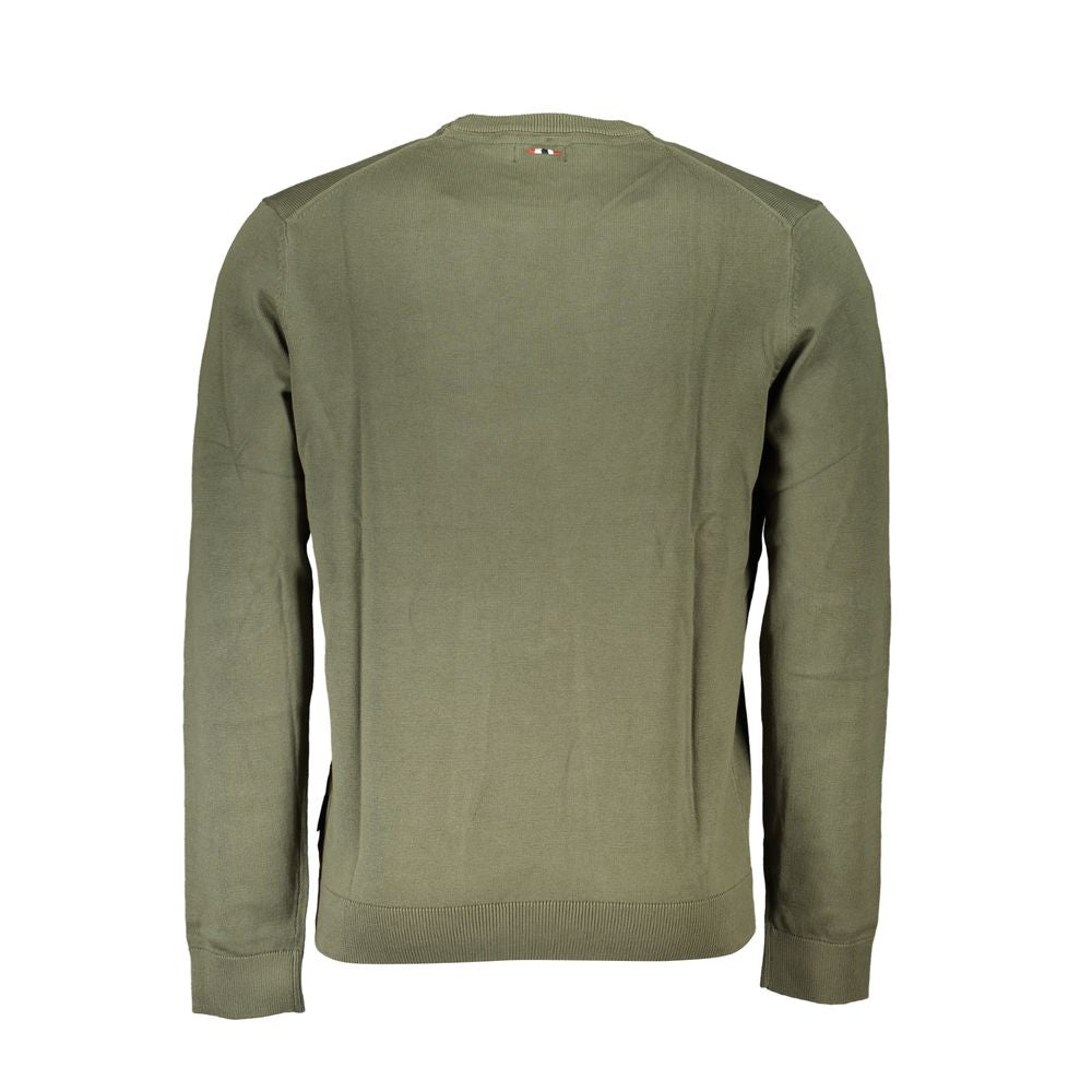 Napapijri Classic Green Crew Neck Cotton Sweater Napapijri