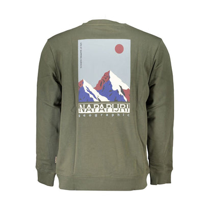 Napapijri Green Fleece Crew Neck Sweatshirt Napapijri