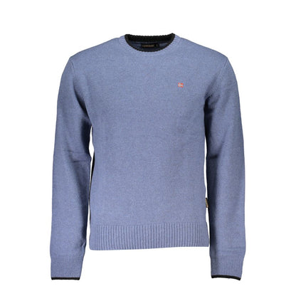 Napapijri Blue Crew Neck Embroidered Sweater Napapijri