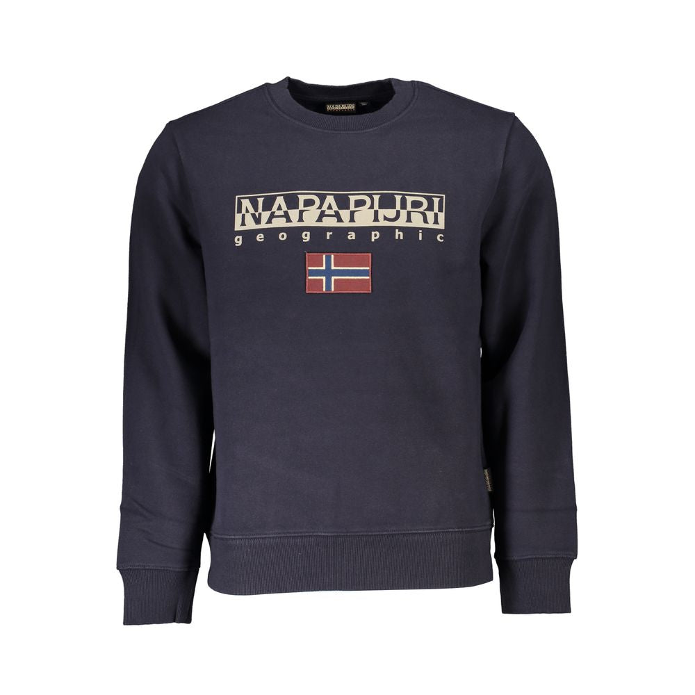 Napapijri Regal Blue Crew Neck Fleece Sweater Napapijri