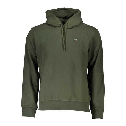 Napapijri Chic Green Fleece Hooded Sweatshirt - Regular Fit Napapijri