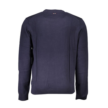 Napapijri Classic Blue Crew Neck Cotton Sweater Napapijri