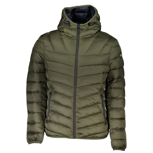 Napapijri Elegant Green Hooded Jacket for Men Napapijri