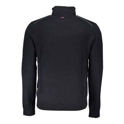 Napapijri High-Neck Embroidered Black Sweater Napapijri