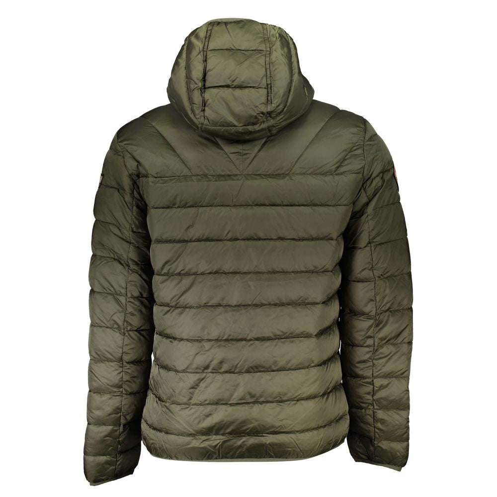 Napapijri Elegant Green Hooded Jacket for Men Napapijri