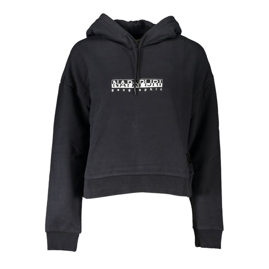 Napapijri Chic Black Fleece Hooded Sweatshirt Napapijri