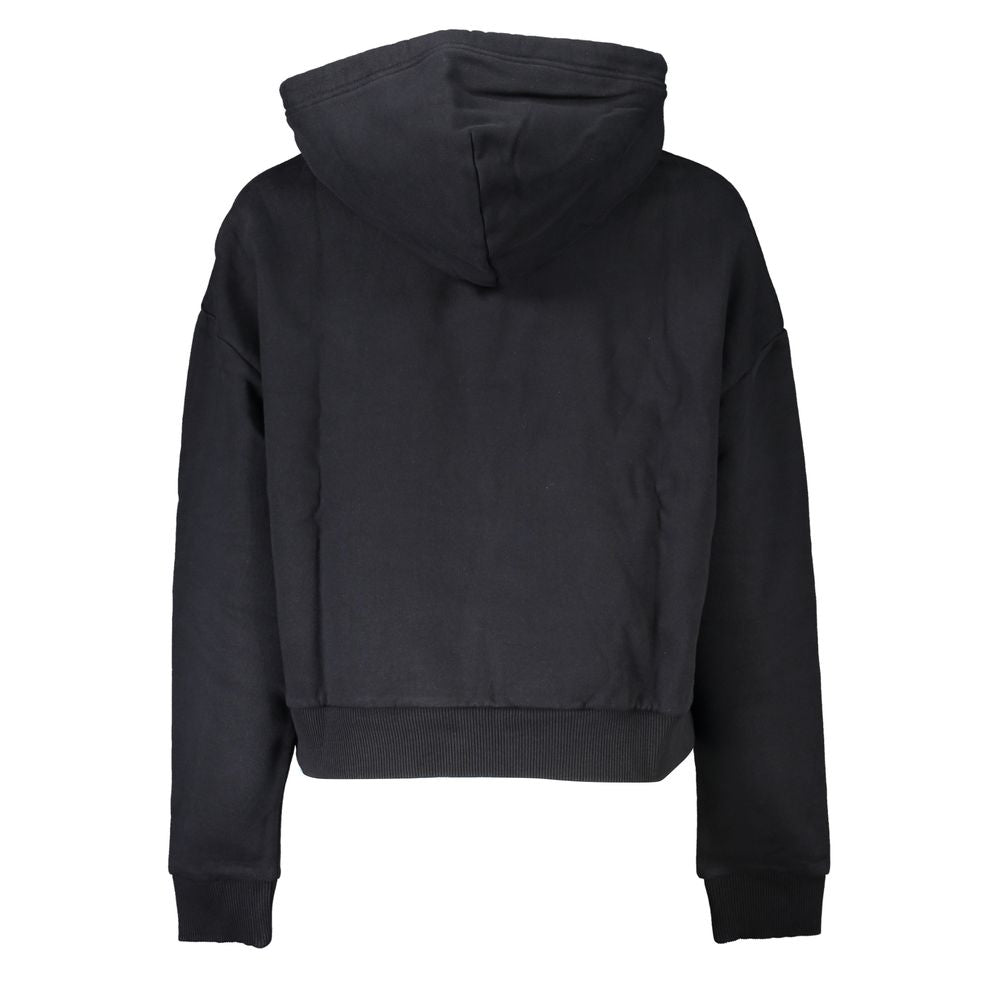 Napapijri Chic Black Fleece Hooded Sweatshirt Napapijri