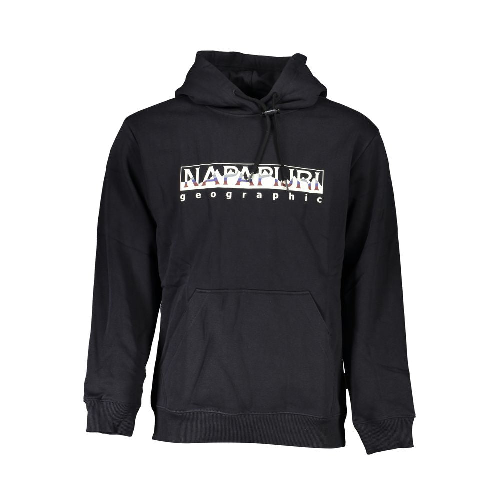 Napapijri Chic Black Hooded Fleece Sweatshirt Napapijri