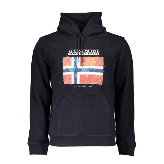 Napapijri Cozy Blue Fleece Hooded Sweatshirt Napapijri