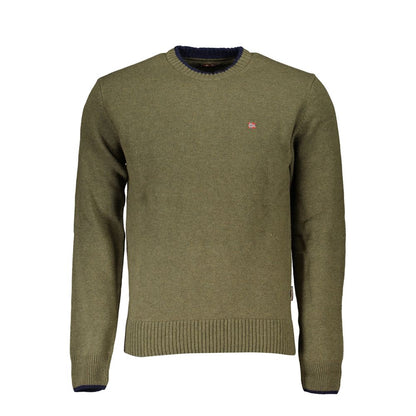 Napapijri Elegant Crew Neck Green Sweater Napapijri