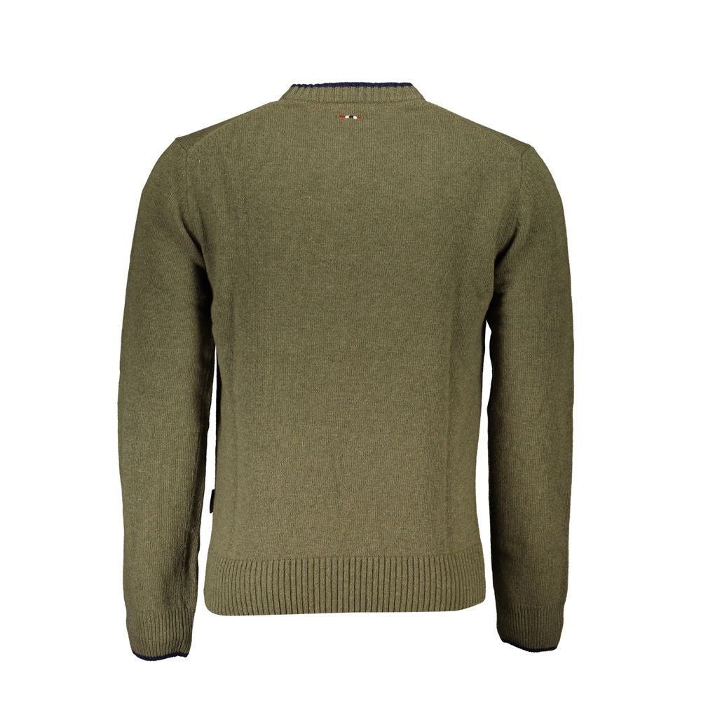 Napapijri Elegant Crew Neck Green Sweater Napapijri