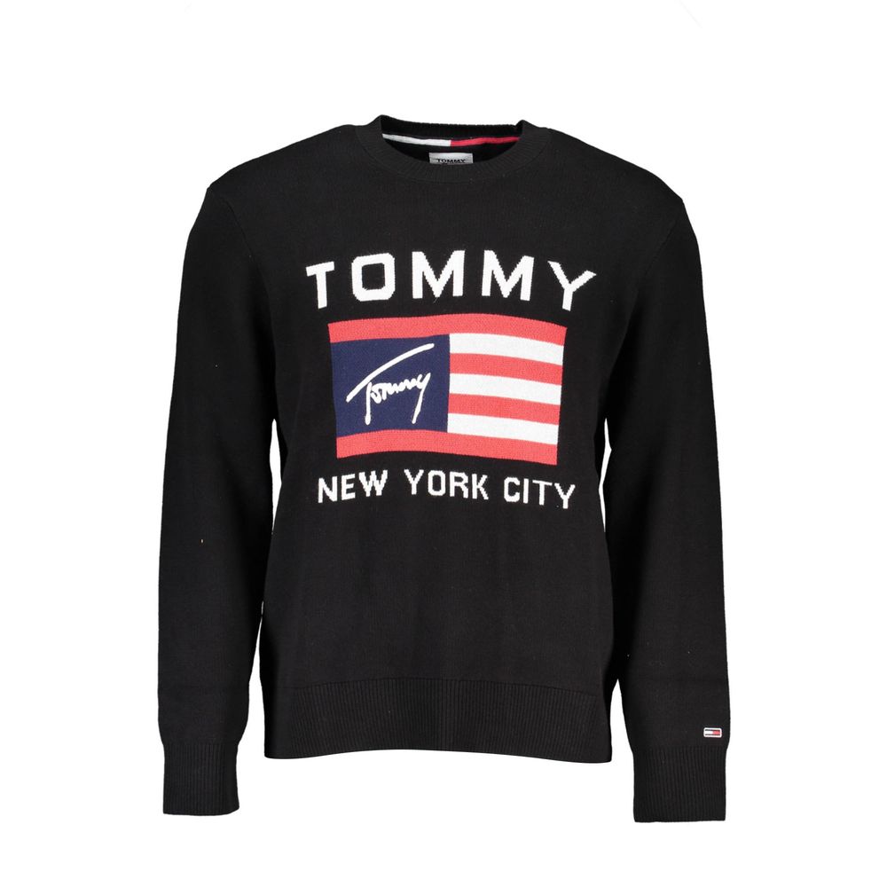 Tommy Hilfiger Black Cotton Men Sweater