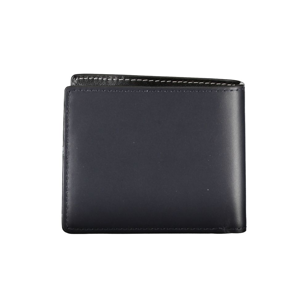 Tommy Hilfiger Elegant Blue Leather Bifold Wallet