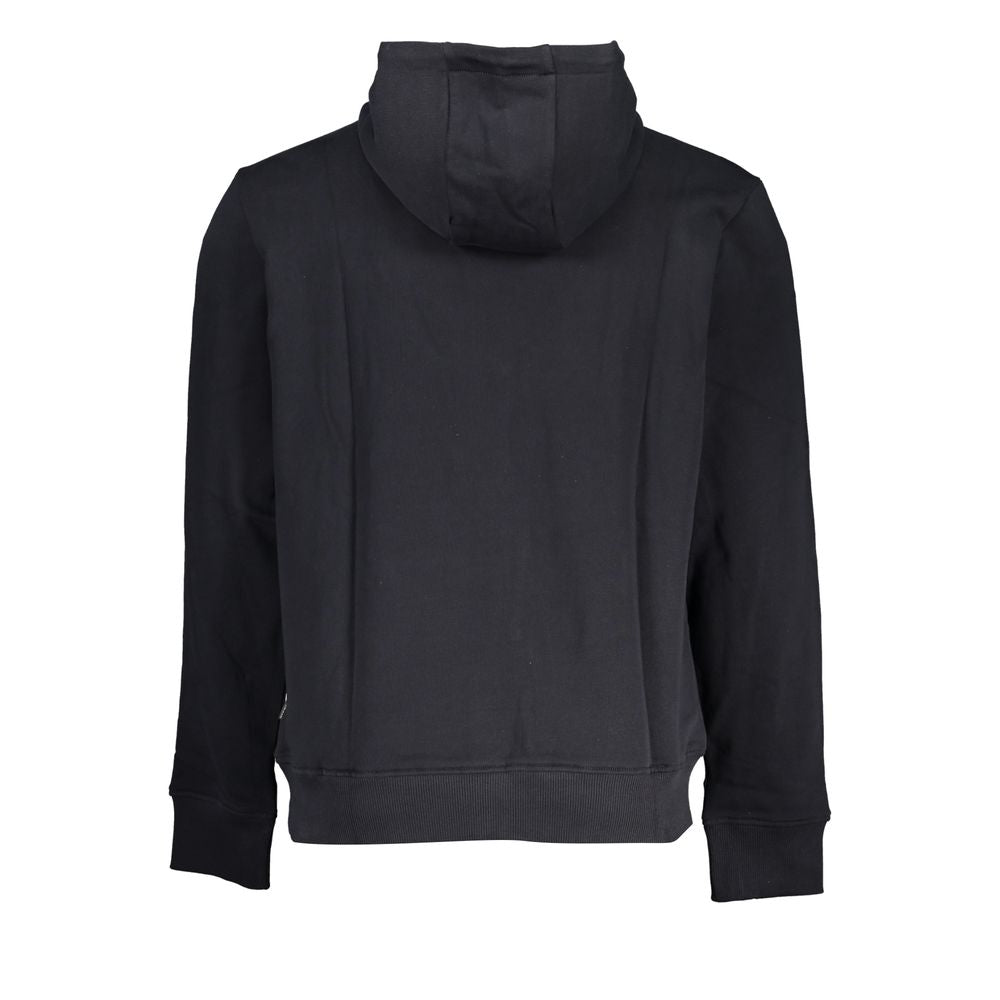 Napapijri Sleek Black Cotton Hooded Sweatshirt Napapijri