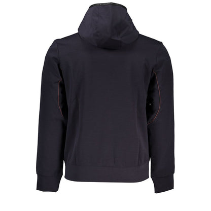 Napapijri Chic Blue Hooded Sweatshirt with Contrast Details Napapijri