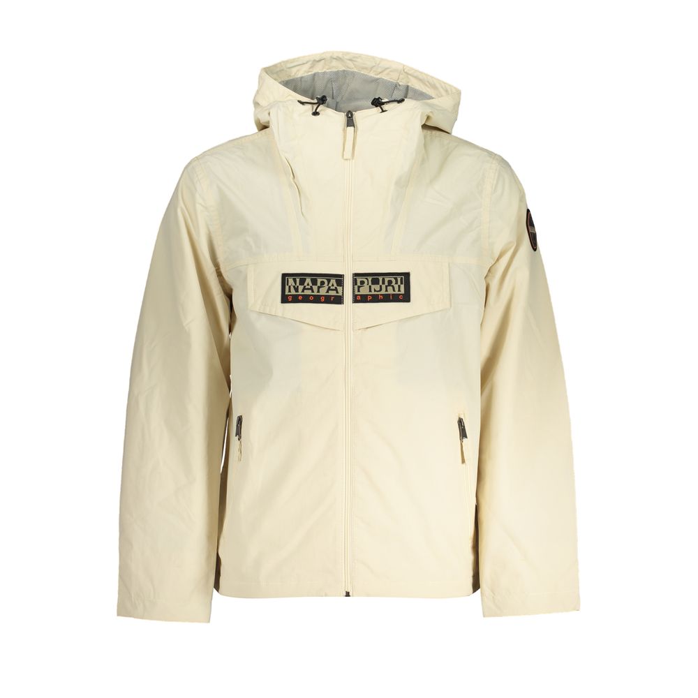 Napapijri Chic Beige Hooded Sports Jacket Napapijri