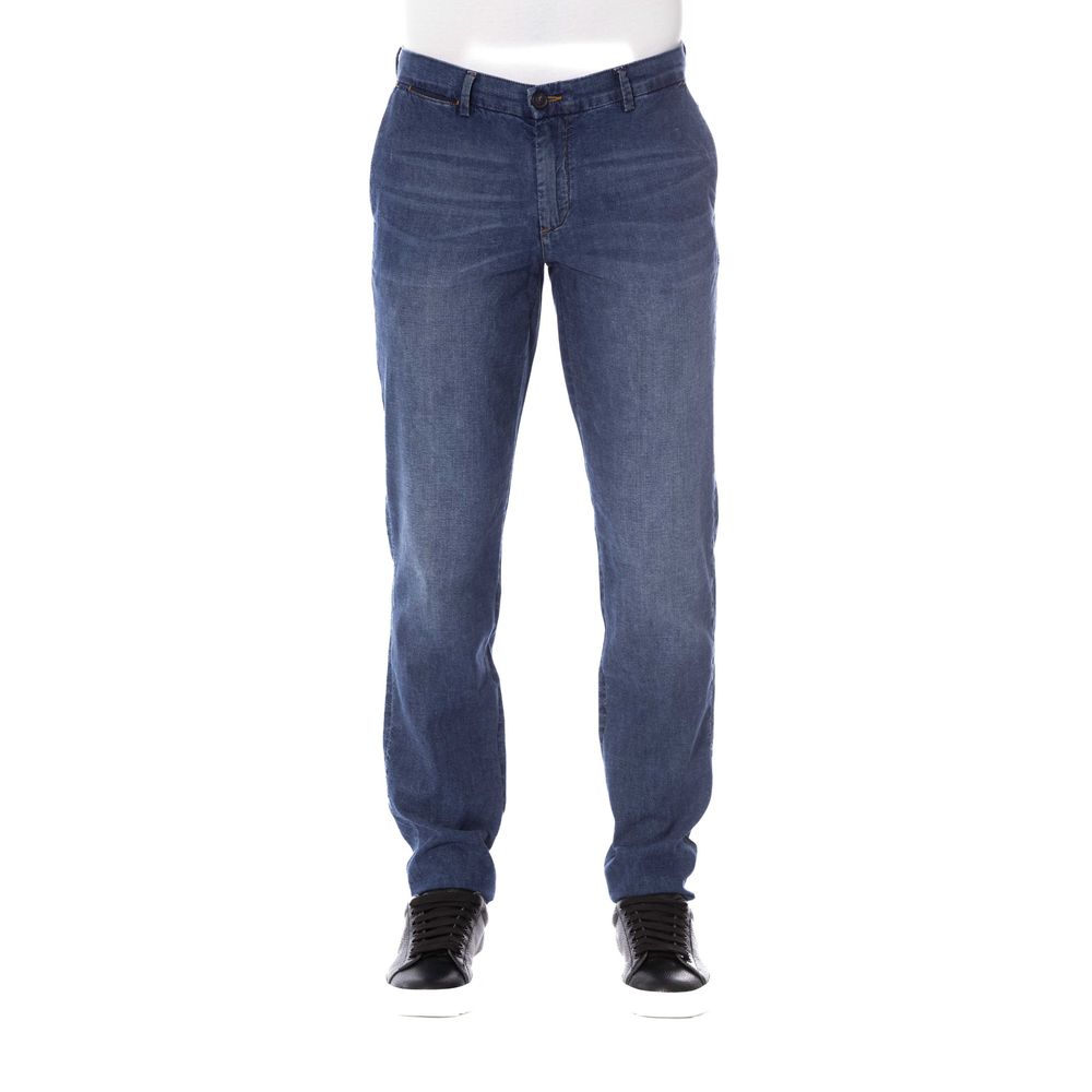 Trussardi Jeans Blue Cotton Men Jeans Trussardi Jeans