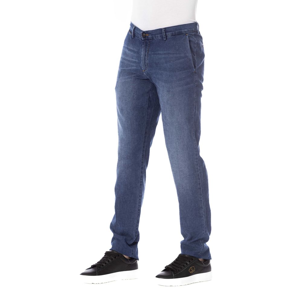 Trussardi Jeans Blue Cotton Men Jeans Trussardi Jeans