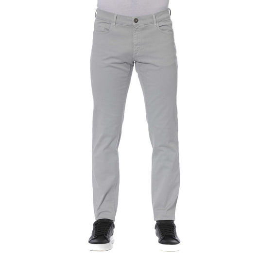 Trussardi Jeans Gray Cotton Men Jeans Trussardi Jeans