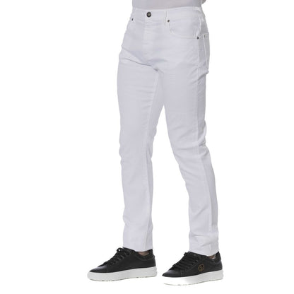 Trussardi Jeans White Cotton Men Jeans Trussardi Jeans