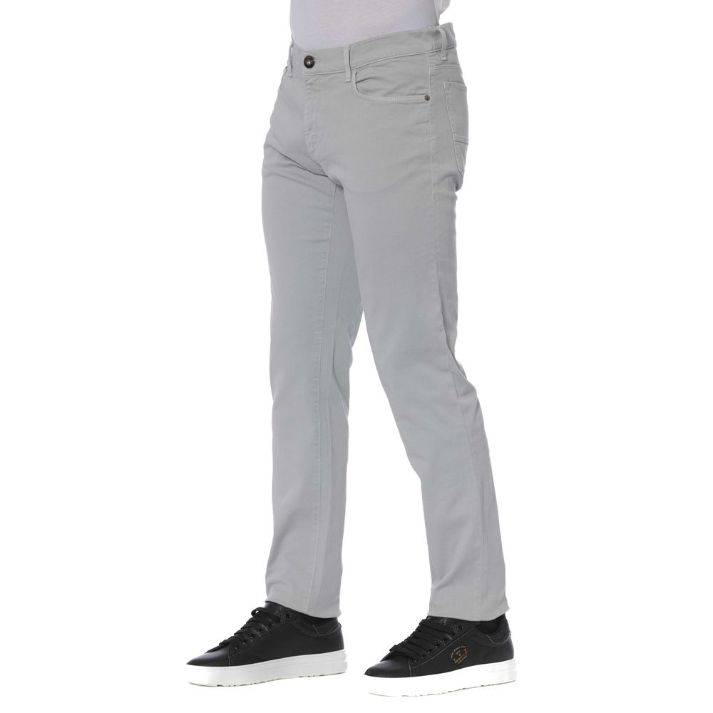 Trussardi Jeans Gray Cotton Men Jeans Trussardi Jeans