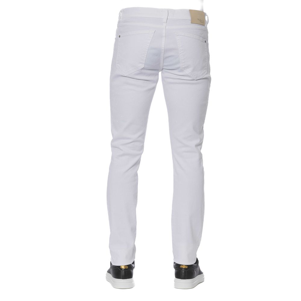 Trussardi Jeans White Cotton Men Jeans Trussardi Jeans