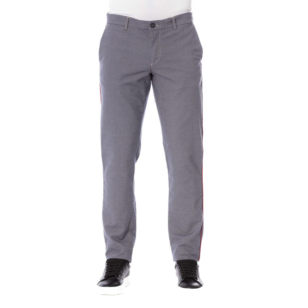 Trussardi Jeans Blue Cotton Men Trouser Trussardi Jeans