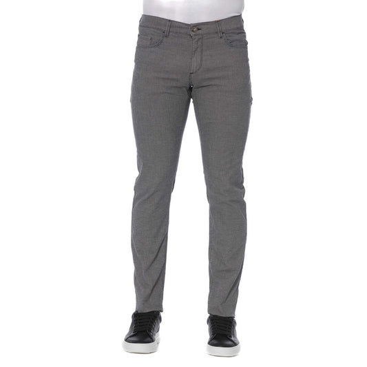 Trussardi Jeans Gray Cotton Men Pant Trussardi Jeans